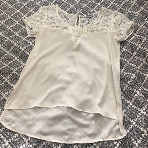 Express ivory lace top